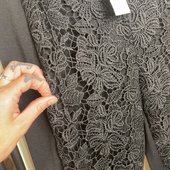 NWT- WHITE HOUSE BLACK HIGH RISE MARKET BLACK SLIM ANKLE LACE SLACKS SIZE 4R - Picture 4 of 10